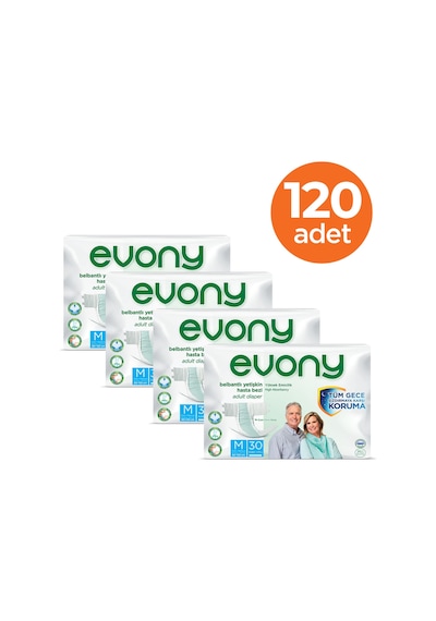 Bel Bantlı Yetişkin Hasta Bezi Medium 30lu 4 Paket 120 Adet M