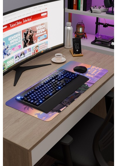 Gta 6 Kaymaz Dikişli Kauçuk Oyuncu Mousepad V5 - 70x30 Xl Gaming Mouse Pad Fare Altlığı