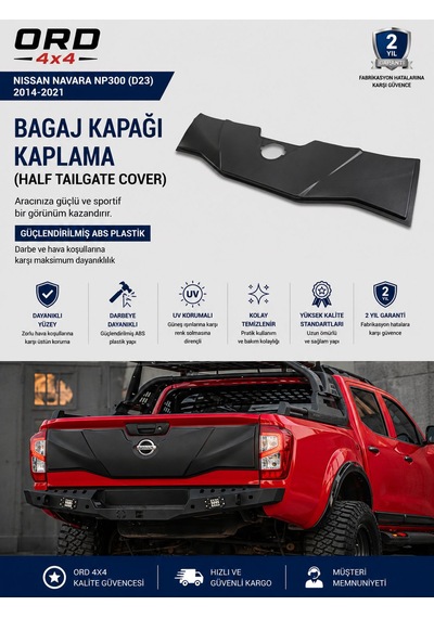 Nissan Navara Np300 D23 Bagaj Kapağı Kaplama 2014-2021