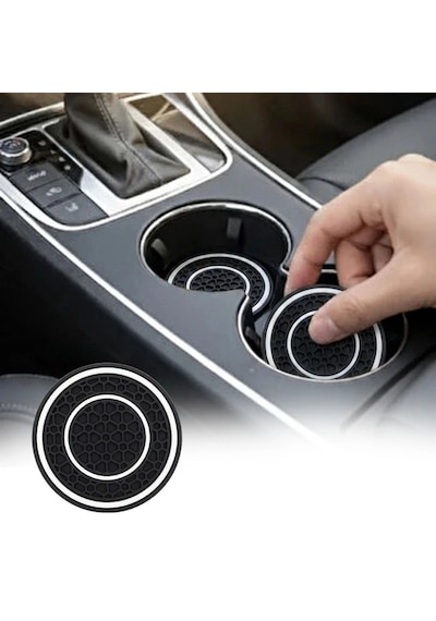 Silikon Araç Bardak Altlığı 70 Mm Kaymaz Telefon Ve Para Tutucu Mat Bx40