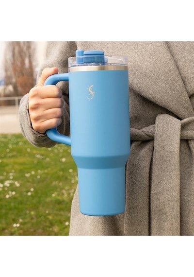Lurch - Big Cup 1.2 L Okyanus Mavi, Paslanmaz Çelik Termos - Uzatılabilir Pipetli, Çift Cidarlı, Sızdırmaz - 240979 Beyaz Lurch - Big Cup 1.2 L Okyanus Mavi, Paslanmaz Çelik Termos - Uzatılabilir Pipetli, Çift Cidarlı, Sızdırmaz - 240979 Beyaz