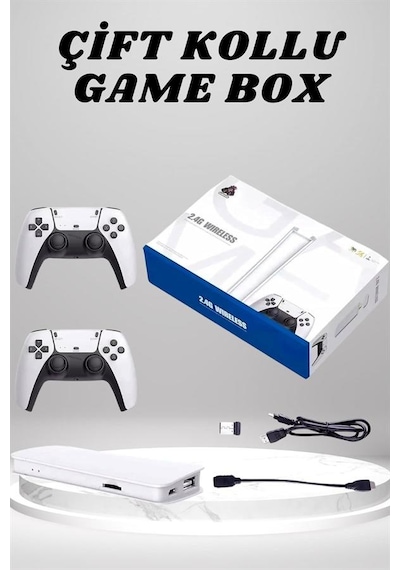 4k - 656 - 3d Hd Görüntü Kaliteli Kablosuz Çift Kollu 20.000 Oyunlu Retro Oyun Konsolu - Csmo-tex - Tv Box