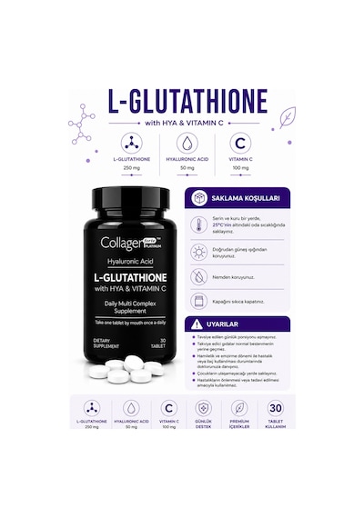 Collagen Forte Platinum L-Glutathione With Hya & Vitamin C 30 Tablet