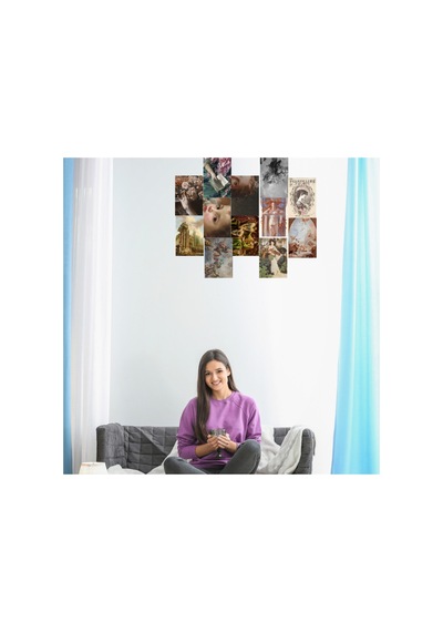 A5 Art Poster Duvar Kağıdı Seti Sanat Tabloları Estetik Duvar Kolajı Oda Süsleme Afiş Seti