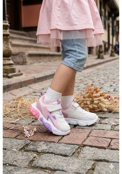 Fort Rory Cool Anatomik Rahat Sneaker Kız Çocuk Ayakkabı Beyaz-pudra