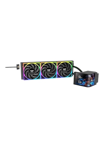 Thermaltake Magcurve 360 Ultra 6,67 İnc Amoled Ekranli 3x120mm Argb Sivi Sogutma Kiti