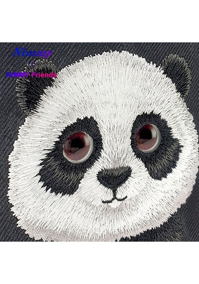 Samsung Uyumlu Galaxy S25 Ultra Magsafe 3d Gerçek Nakışlı Kabartma Detaylı Big Eyes Panda Kılıf Şeffaf