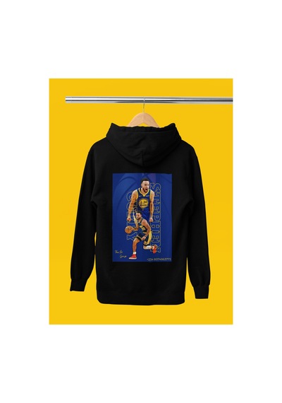 Stil X Stephen Curry Baskılı Kapüşonlu Sweatshırt Siyah-5