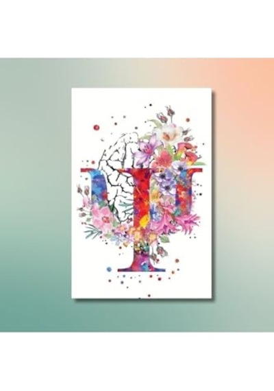 Dikey Kanvas Psikoloji Poliklinik Tablosu Psişe Sembolü 50 X 70 -