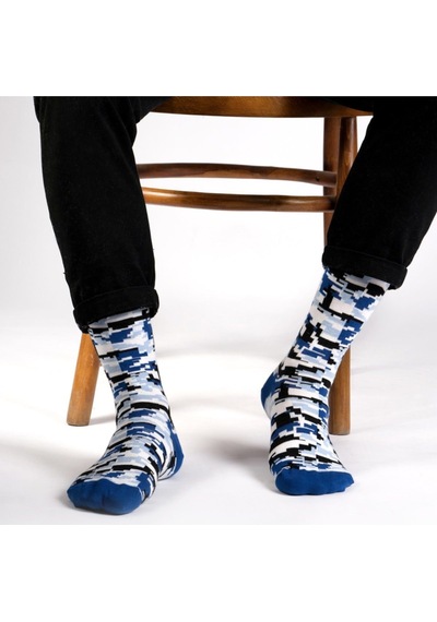 Ozzy Socks Camou Desenli Çorap Mavi