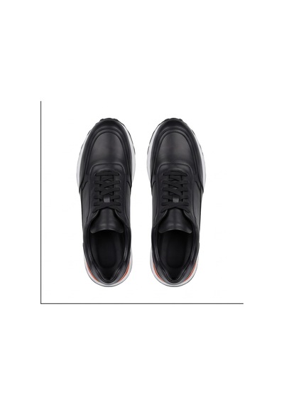 Crc Ayakkabı Premium %100 Hakiki Deri Hakiki Erkek Sneaker / Şık Ve Rahat Spor Ayakkabı Siyah 5