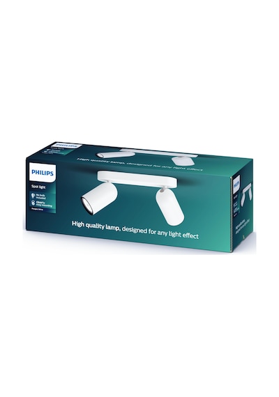 Philips myLiving Pongee Tavan/Duvar 2'li Beyaz Spot Lamba GU10 Duy (Ampul birlikte verilmez)