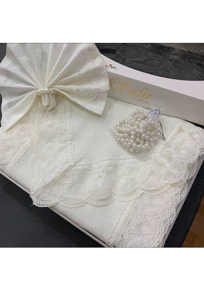 Linen Jute Simli Keten Masa Örtüsü Takımı