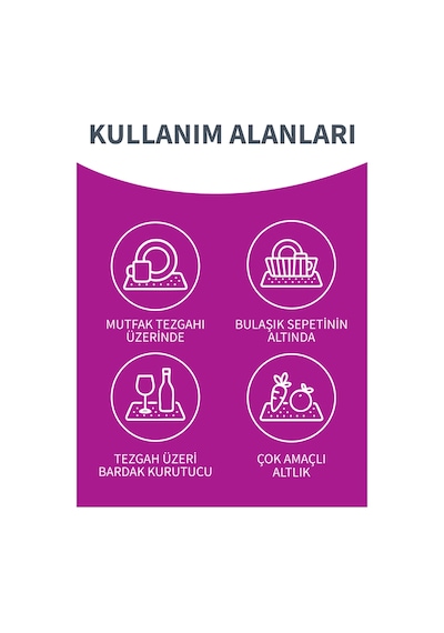 Bulaşık Altlığı 46 X 30 Cm Üçlü Set