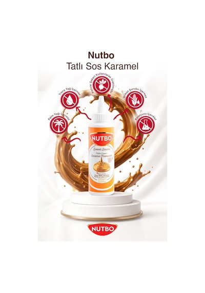 Tatlı Sos Karamel Aromalı - Waffle&krep&pankek&churros& San Sebastian& Kruvasan& Dondurma Sos 330 Gr