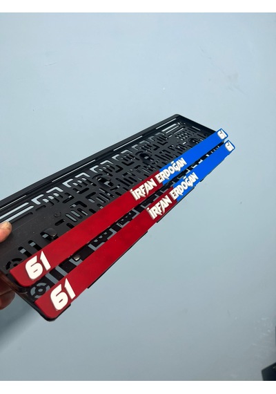 Bordo Mavi Kişileştirilebilir Otomobil Plakalığı
