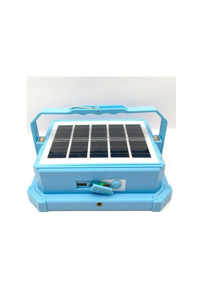 Güneş Enerjili Led Projektör Ve El Feneri 5 Işık Modlu, Powerbank Özellikli, Çok Amaçlı Aydınlatma Seti 0