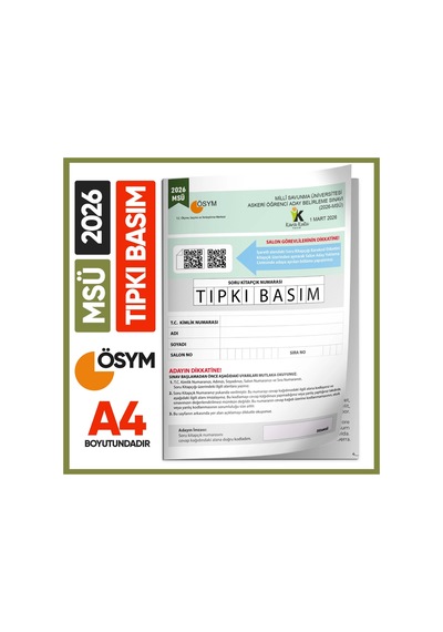 2026 MSÜ ÖSYM Tıpkı Basım Çıkmış Soru Deneme Kitapçığı Pdf/video Çözümlü Türkiye Geneli