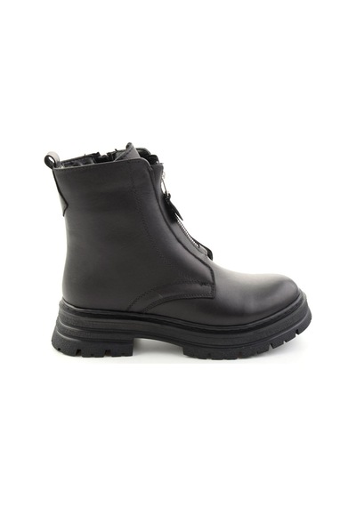 Bambi Siyah Hakiki Deri Kadın Bot & Bootie K02462089903