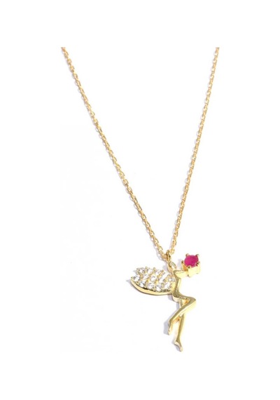 Nusret 925 Ayar Rose Gümüş Peri Kolye, Pembe 63647608