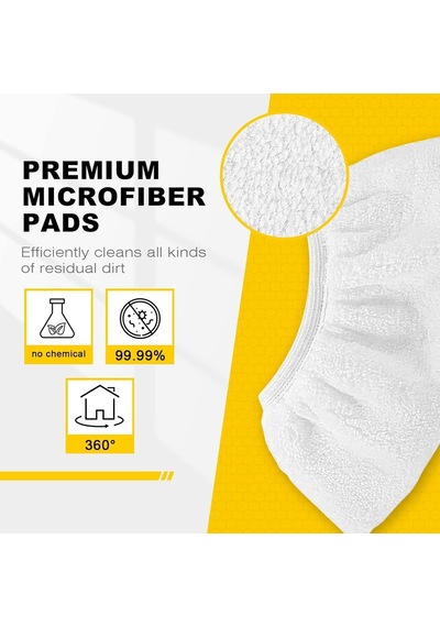 Keepow 8 Mikrofiber Kapak Seti Kärcher Buharlı Temizleyici Aksesuarları İçin Uyumlu Easyfix Sc 2, Sc 3, Sc 4, Sc 5 Çok Renkli