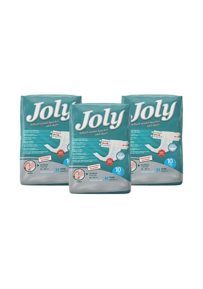 Belbantlı Orta Boy M 30'lu Hasta Bezi 10'lu 3 Paket M