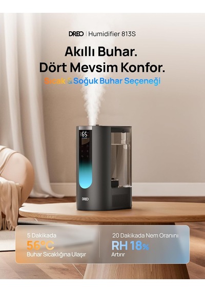 6l Akıllı Nemlendirici Büyük Oda 600ft², 80 Saat Çalışma Süresi Süper Boyutlu Sıcak Ve Soğuk Sisli Nemlendiriciler Yatak Odası Bebek, 28db Sessiz Hava Nemlendiricisi Bitkiler, Ev, Tüm Ev İçin