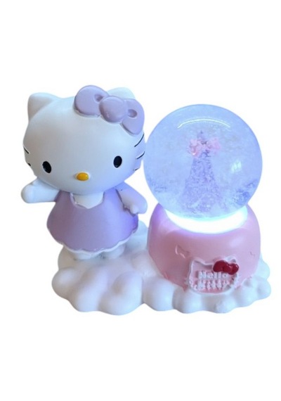 9cmx8cm Ebat Pilli Işıklı Dekoratif Kar Küre Pembe