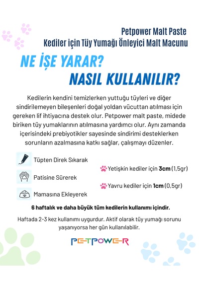 Petpower Tüy Yumağı Önleyici Kedi Maltı 100 G