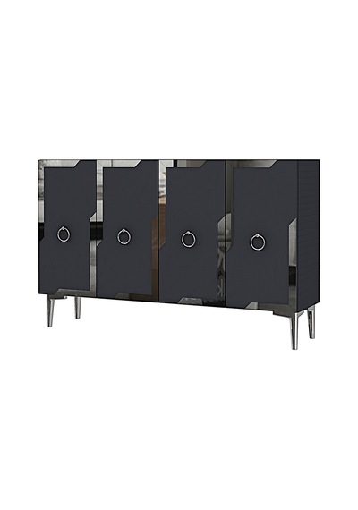 Ka1233as Seza120 Konsol, Kahve Köşesi Ve Tv Sehpası, Çok Amaçlı Dolap Antrasit - Sılver 120cm Ka1233as Seza120 Konsol, Kahve Köşesi Ve Tv Sehpası, Çok Amaçlı Dolap Antrasit - Sılver 120cm