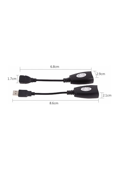 5058 Rj45 Usb Ek Uzatıcı Cat5e 6 Kablosu Ekleme Extender