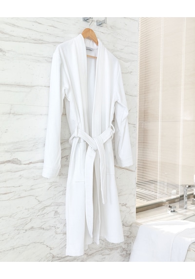 Madame Coco Stripe Kimono Unisex Bornoz 1kborn0103beyaz