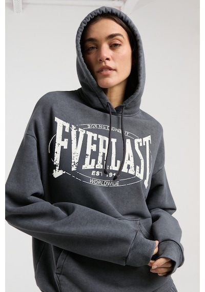 Everlast Authentic Boxing Wmn Oversize Antrasit Kadın Kapüşonlu Sweatshirt Antrasit