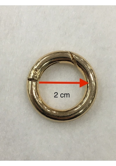 Karantuhafiye Çanta Halkası Yuvarlak Yaylı Klips 2 Cm 4 Lü Set Gold Gold Çok Renkli