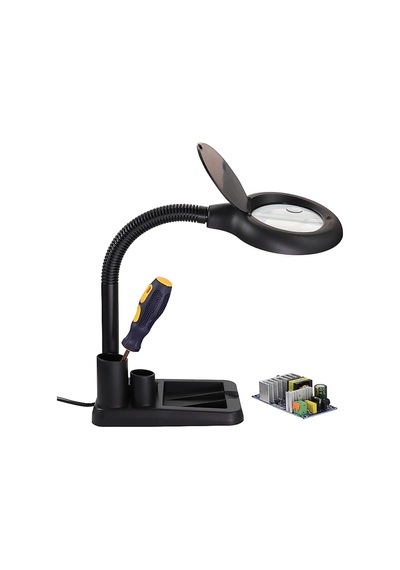 Esnek 5x /10x,40 Led Işıklı Büyüteç ,lamba Büyüteç Okuma, Çalışma Lehim Masa Lambası A808 Cf444