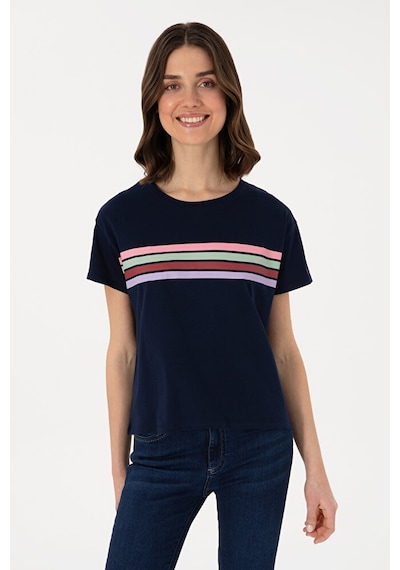 U.S. Polo Assn. Kadın Bisiklet Yaka Tişört 50308639-vr033 Lacivert