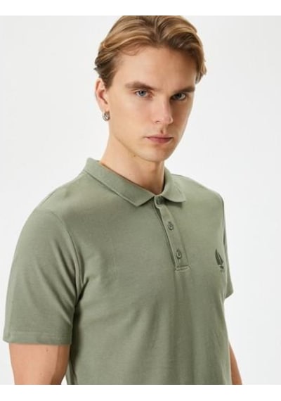 Koton Tshırt Ss Polo-haki Haki