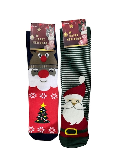 Bmt Bebek 12'li Yılbaşı Temalı Unisex Pamuklu Çorap Seti - One Size Standart Beden Çok Renkli Bmt Bebek 12'li Yılbaşı Temalı Unisex Pamuklu Çorap Seti - One Size Standart Beden Çok Renkli