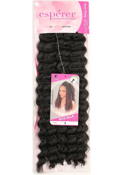 Nice Bulk Afro Su Dalgası Saç - Koyu Kestane