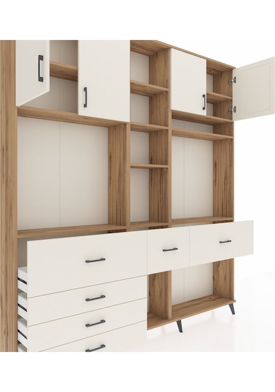 Arges Dolap 11 Raflı 6 Çekmeceli 4 Kapaklı 220x30x243 Çam-aytaşı/aytaşı Aytası/aytası Arges Dolap 11 Raflı 6 Çekmeceli 4 Kapaklı 220x30x243 Çam-aytaşı/aytaşı Aytası/aytası