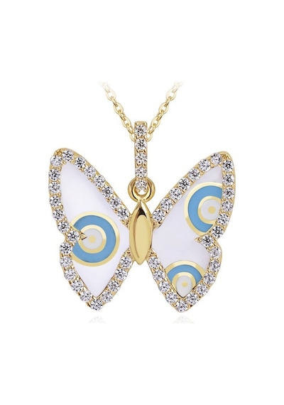 Diamond Line - Gülaylar - Sarı Altın 14 Ayar Kelebek Kolye Standart N11.23818