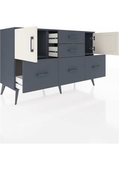 Hyperion Konsol 2 Raflı 5 Çekmeceli 2 Kapaklı 132x44x83 Antrasit-aytaşı/antrasit Aytaşı/antrasit Hyperion Konsol 2 Raflı 5 Çekmeceli 2 Kapaklı 132x44x83 Antrasit-aytaşı/antrasit Aytaşı/antrasit