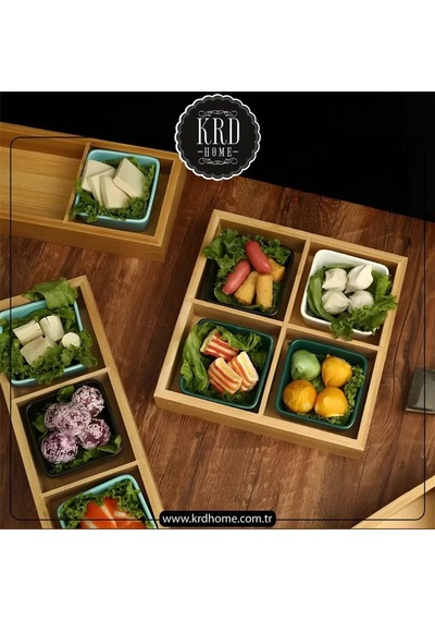 Bambu 3 Bölmeli İkramlık Organizer Masa Ve Çekmece İçi Düzenleyic