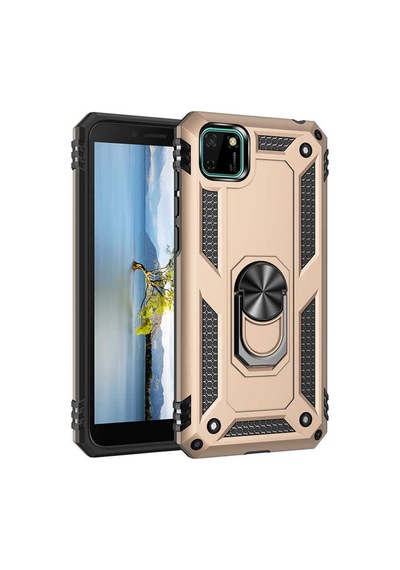 Huawei Y5p Kılıf Zore Vega Kapak Gold