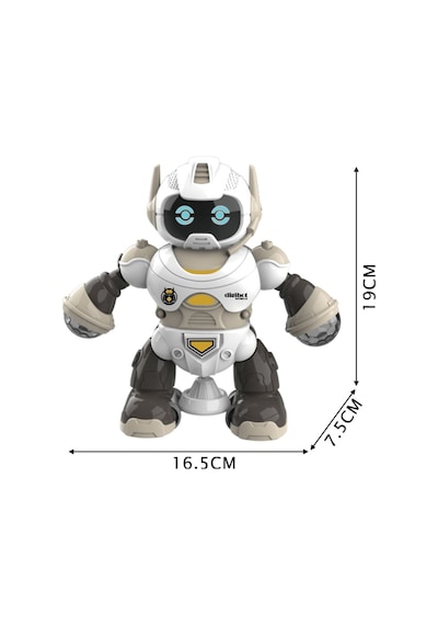 3d Disko Işıklı Ve Müzikli Dans Eden Elektronik Robot Oyuncak Piller Hediye 19 Cm.