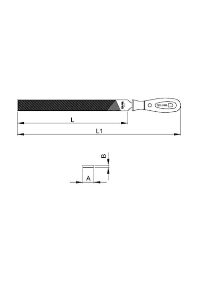 J55-106h Standart Kalın Eğe 6'' Ergonomik Saplı