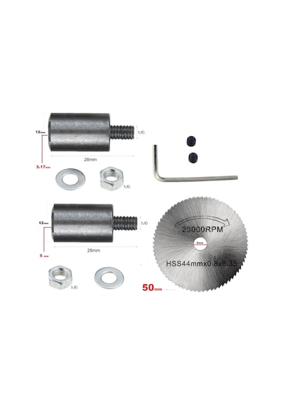 Motor için Disk Bağlantı Elemanı 2 Kaplinli Kesici 5Cm Disk Seti