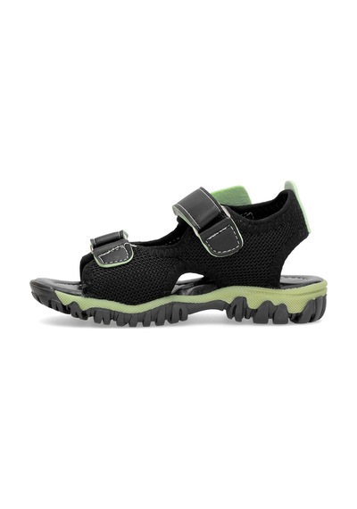 Elit Şa-p-022-25y Patik Erkek Çocuk Düz Sandalet Siyah - Yeşil Siyah - Yeşil