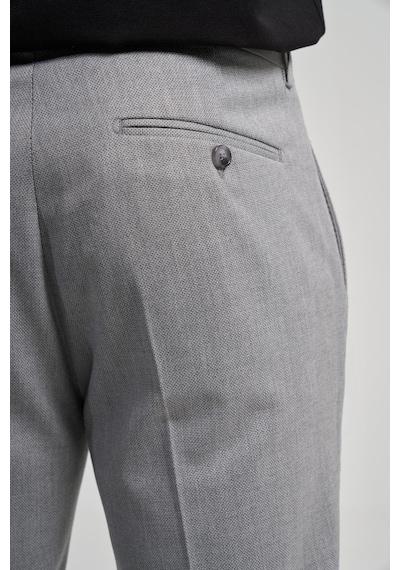 İmza Gri Esnek Yandan Cepli Slim Fit Classic Pantolon 1003250160 Gri