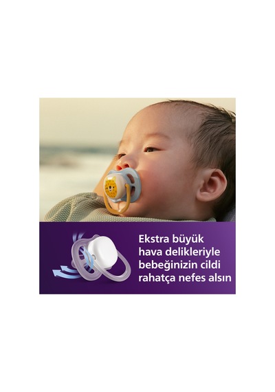 Ultra Air Emzik, Ortodontik, 0-6 Ay, Erkek, Scf080/23 Turuncu Kaplan